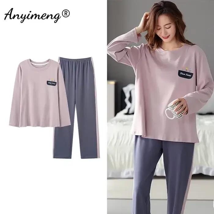 Ensemble de pyjama en coton à imprimé floral pour femmes