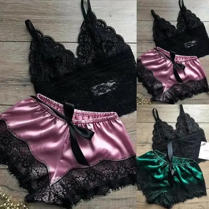 Ensemble de pyjamas en dentelle pour femmes