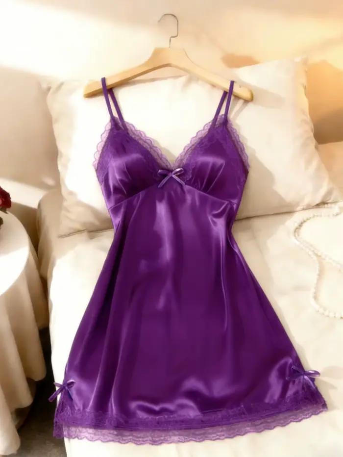 Chemise de nuit en dentelle pour femmes
