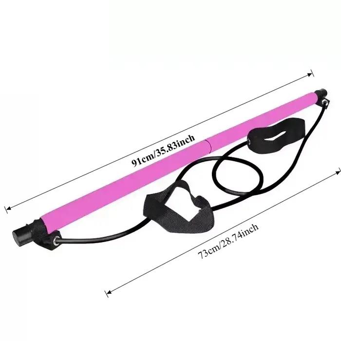 Barre de Pilates multifonctionnelle, barre de fitness combinée, corde de tension pour yoga et extension pectorale, entraîneur de dos, corde élastique, ceinture d'étirement