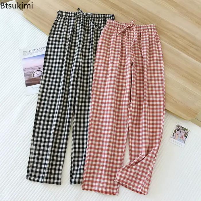 Pantalon de pyjama simple en pur coton pour femme