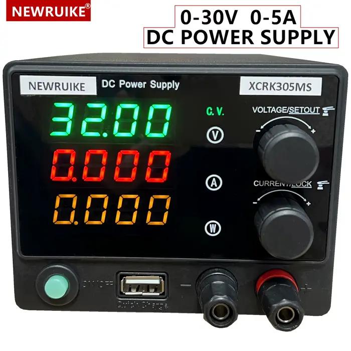 Alimentation de laboratoire 30V 5A DC, réglage de l'encodeur de laboratoire, régulateur de tension, alimentation de commutation réglable XCRK305MS 110V 220V