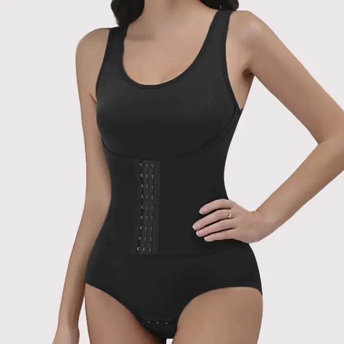 Body Shapewear Double boutonnage ventre contrôle corps Shaper post-partum minceur femme taille formateur