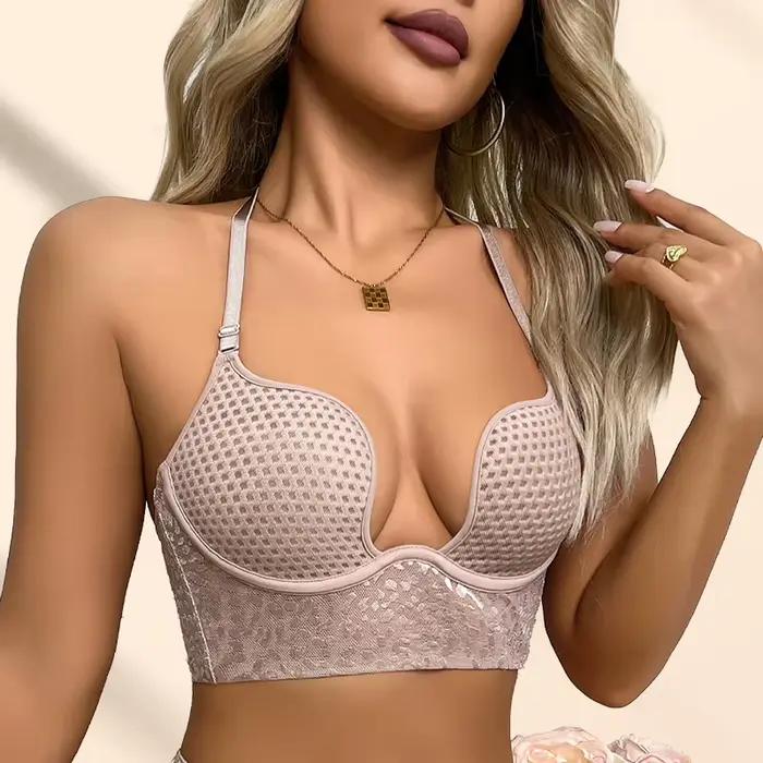Lingerie française sexy en dentelle léopard pour femmes