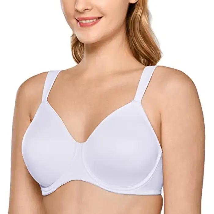 Delimira femmes soutiens-gorge quotidien couverture complète sans couture à armatures grande taille soutien-gorge dame Ultra mince Non rembourré sous-vêtements