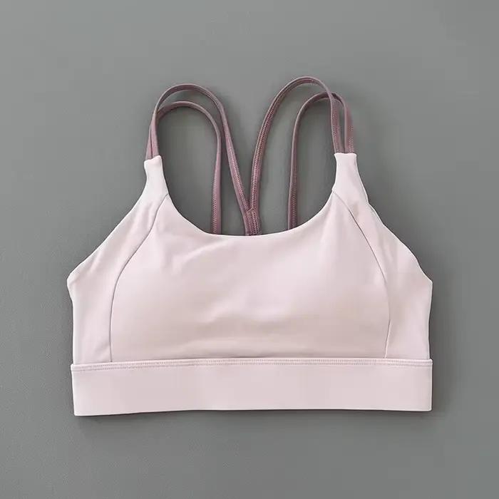 Soutien-gorge de sport à fort impact pour femme : haut intégré avec soutien Lockdown pour la course/yoga avec compression Racerback