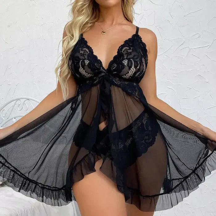 Ensemble de chemises de nuit d'été à col halter