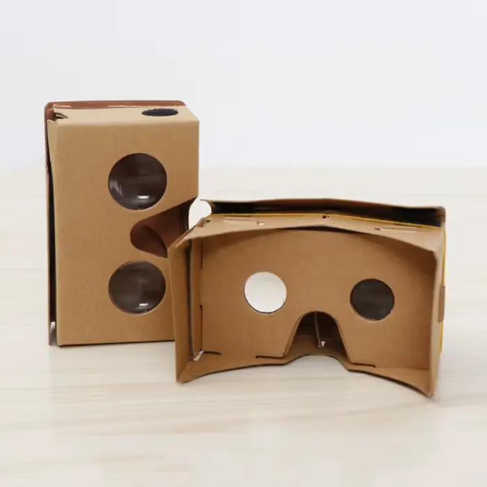 Google Cardboard 3D VR Lunettes de Réalité Virtuelle pour Android ou Téléphone, Nouveau Modèle VR DIY Transformez votre Appareil en Grand Écran, 1Pc