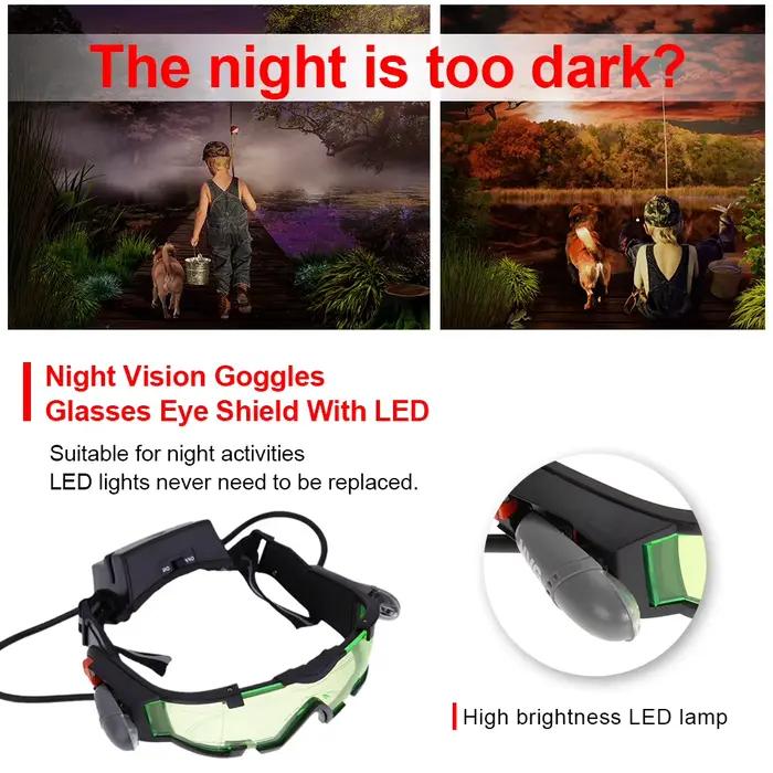 Lunettes de Vision nocturne, équipement de Camping réglable, Gadgets lumineux, lunettes vertes pour Costume de jeu de rôle