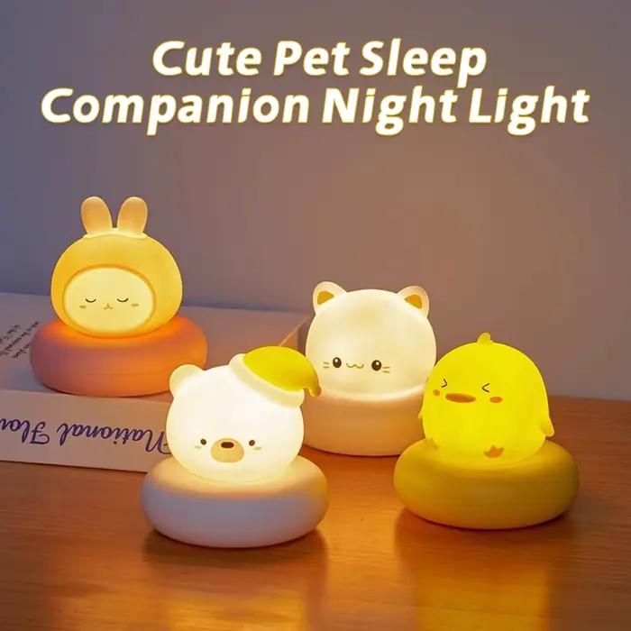 Veilleuse LED de dessin animé mignon, avec gradation multi-niveaux, commande tactile, lampe de chevet pour bébé, essentielle pour la décoration de la chambre d'enfant