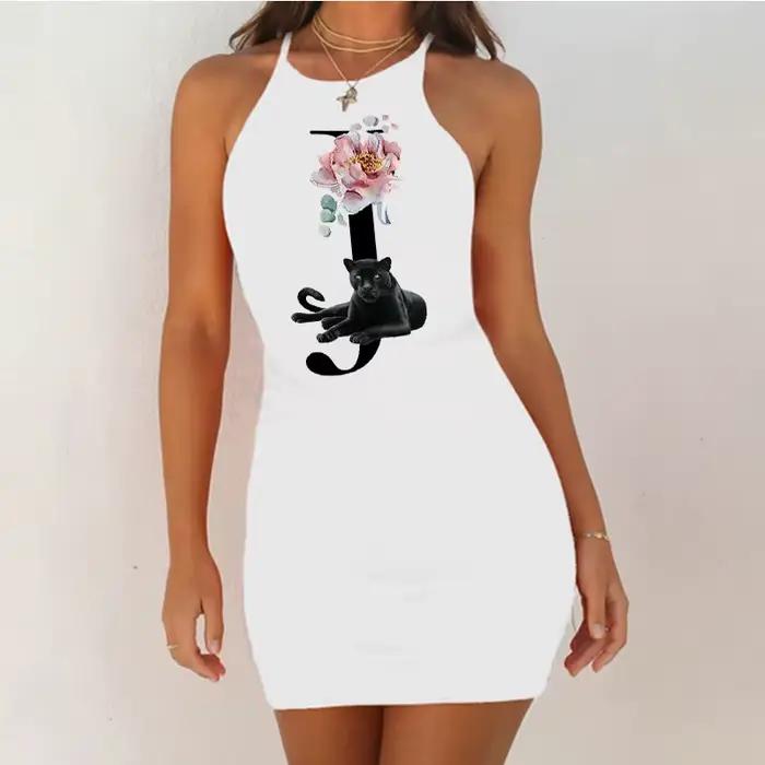 Chemise de nuit imprimée alphabet anglais