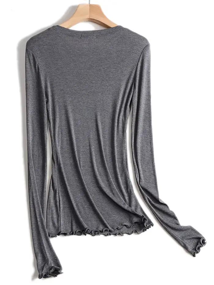 T-shirt moulant et sexy transparent à haute élasticité pour femme, à manches longues, collection été 2026, style coréen