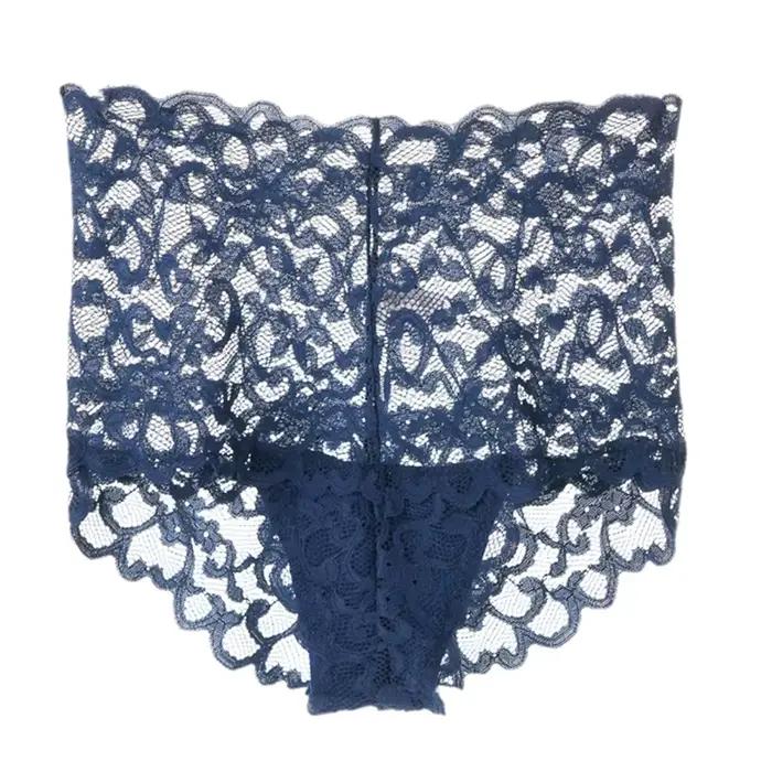 Culottes sexy en dentelle taille haute pour femmes
