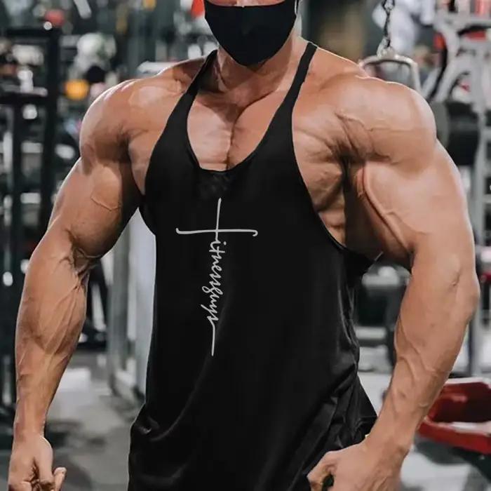 Débardeur d'été en coton respirant sans manches pour hommes, vêtements musculaires d'entraînement et de Fitness
