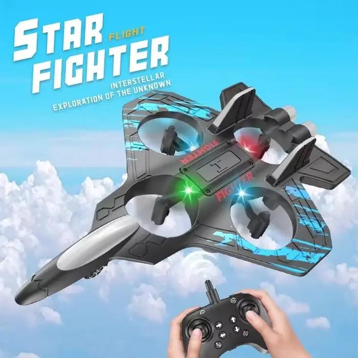 Hélicoptère télécommandé HOMEFISH 2.4G, planeur électrique en mousse, cascadeur, vol stationnaire, UAV, avec lumières LED, modèle d'avion