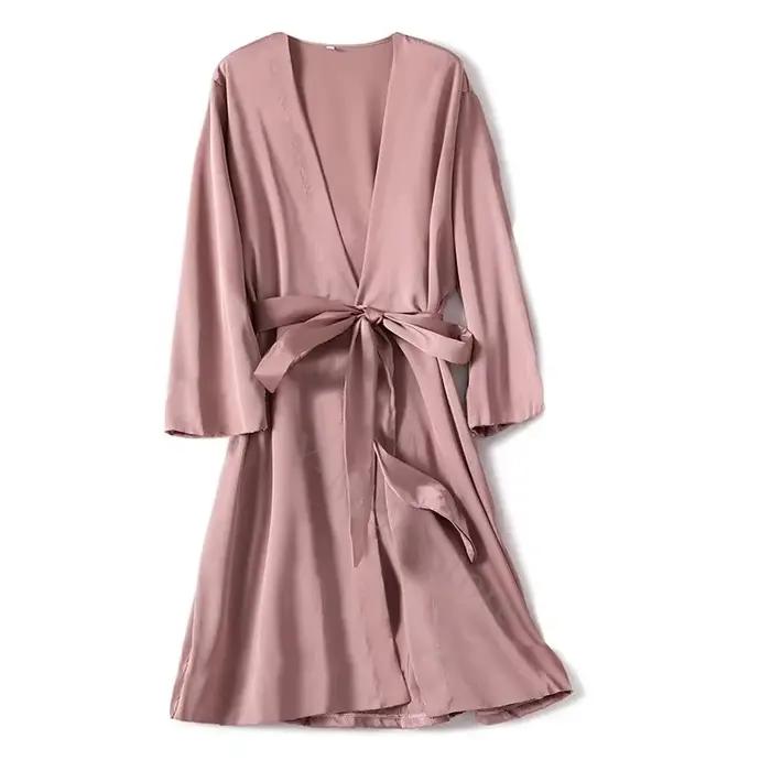 Robe en satin pour femme, vêtement de nuit décontracté et sexy, idéal pour les mariages et les soirées décontractées