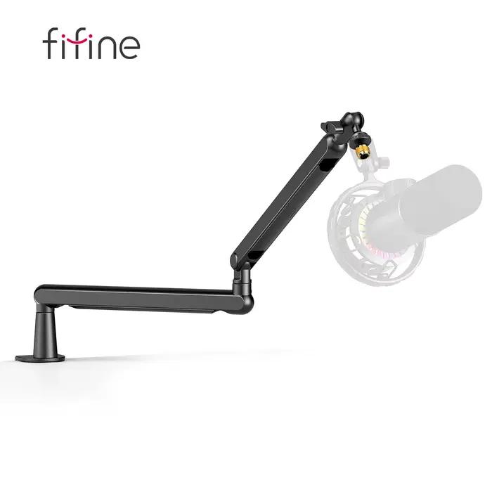FIFINE-Microphone HONArm Ampligame, Bras de micro à profil bas réglable avec pince de montage de bureau, Rangement de câbles pour Streaming-BM88