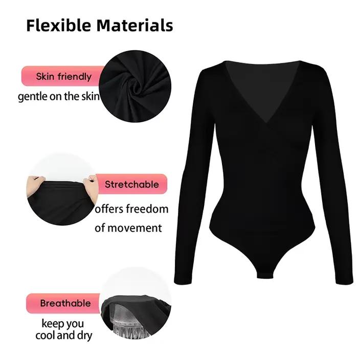 Vêtements modelants à manches longues pour femmes