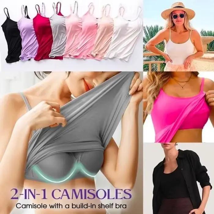 Sexy haut pour femme solide rembourré soutien-gorge Spaghetti Camisole