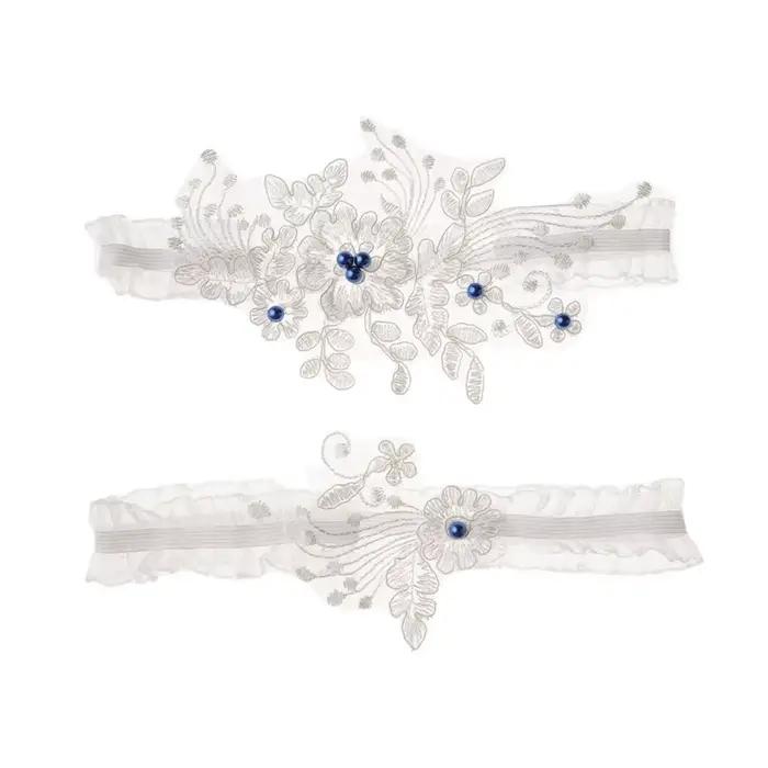 Porte-jarretelles de mariage sexy, accessoires de cosplay de la mariée, nœud papillon, fleur, dentelle, anneau de jambe élastique, jarretière de jambe de patients, lingerie de mode