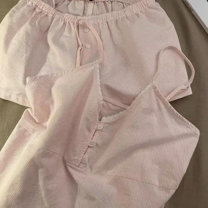 2025 nouveaux vêtements de nuit en coton femmes été à manches courtes Shorts mignon