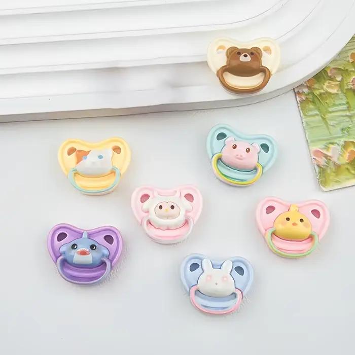 10 pièces belle Mini poupée sucette jouer maison fournitures factices mamelons pour poupée bébé poupées enfants jouet bébé sucette accessoires