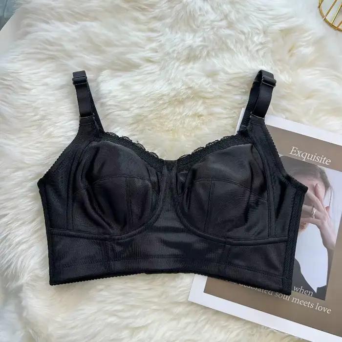 Soutien-gorge sans fil buste complet grande taille femmes couverture complète minimiseur soutien confort quotidien
