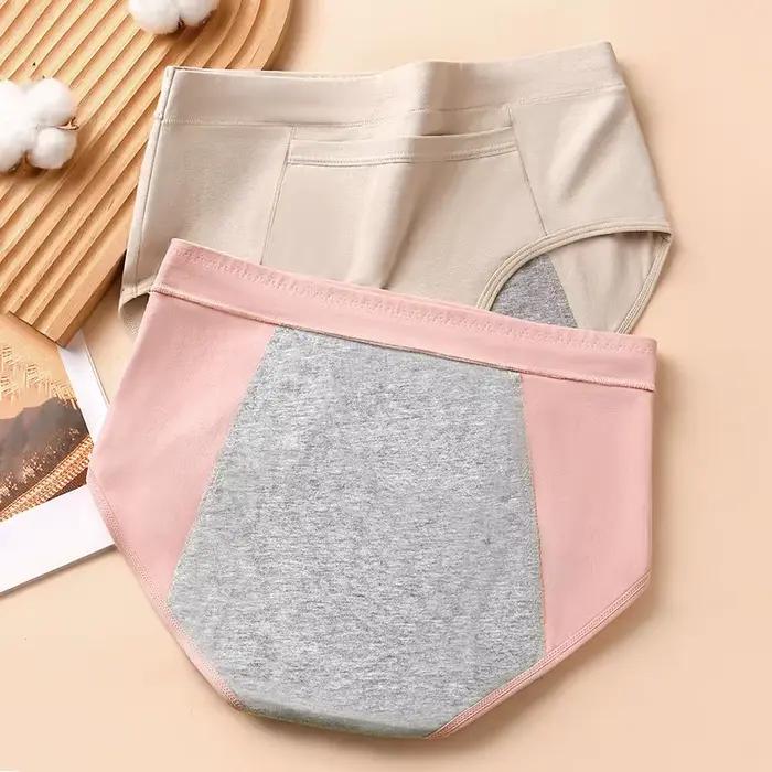 4 pièces culottes menstruelles pour femmes pantalons physiologiques sous-vêtements anti-fuite dames période culotte taille haute slips en coton Lingerie