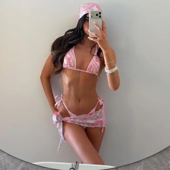 Maillot de bain col licou, Bikini, Sexy, Push Up, pour femmes, Bandeau, coupe haute, vêtements de plage, nouvelle collection, 2026