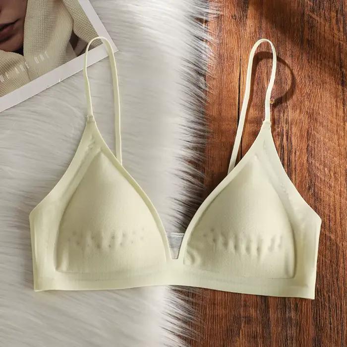 Soutien-gorge sans couture en soie glacée effet frais pour petites poitrines