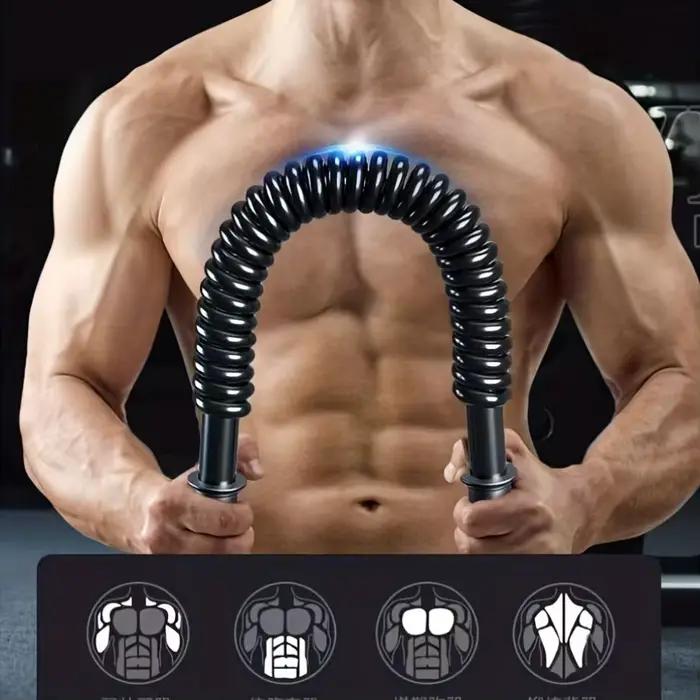 1 barre d'entraînement pour la force des bras | Équipement de fitness à double tête de 66 lb pour l'augmentation musculaire, en fer, couleur