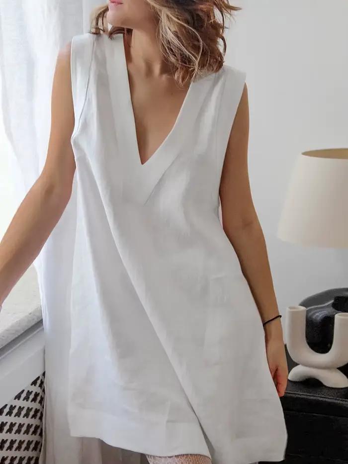 Marthaqiqi coton femme chemises de nuit Sexy col en v vêtements