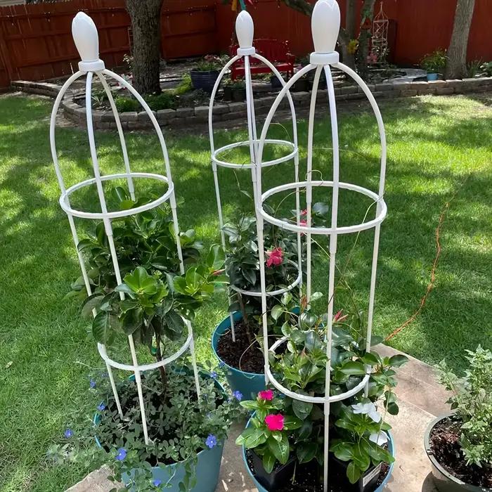 Support pour plantes en treillis de jardin, obélisque en tour, utilisé pour grimper les vignes et les supports de fleurs, tour légère pour plantes
