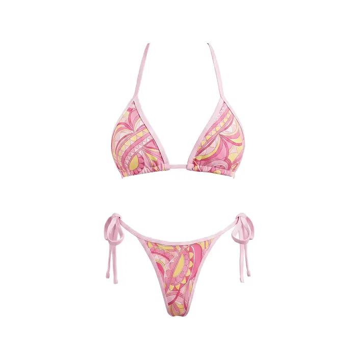 Maillot de bain col licou, Bikini, Sexy, Push Up, pour femmes, Bandeau, coupe haute, vêtements de plage, nouvelle collection, 2026