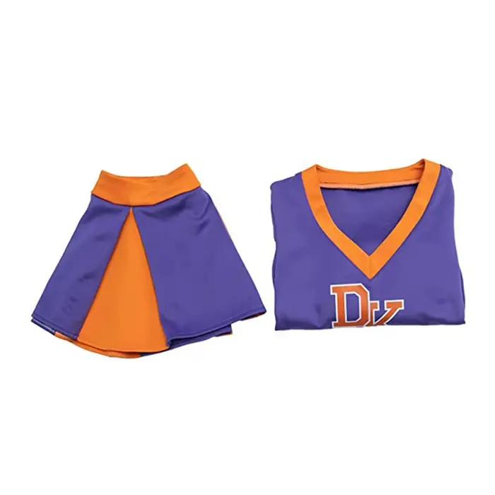 Costume de pom-pom girl violet de l'école secondaire de Jennifer, inspiré de Megan Fox, ensemble jupe de compétition pour fille