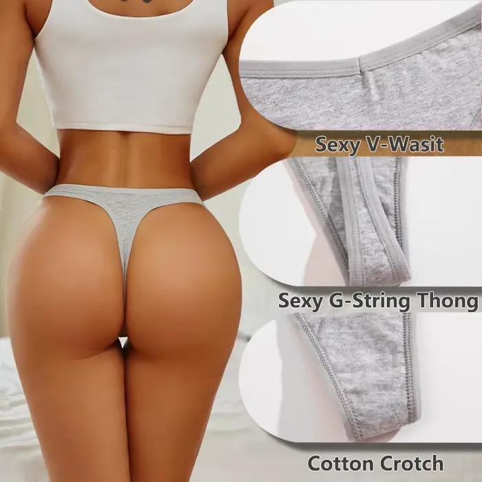 4 pièces/ensemble femmes coton culottes sans couture taille basse tongs