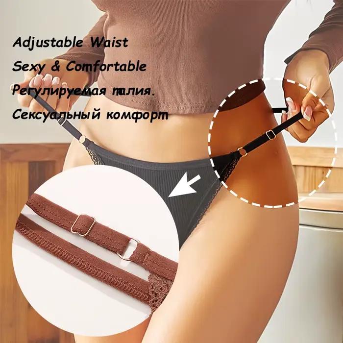 5 pièces/ensemble culottes en coton Sexy string sous-vêtements pour femmes t-back Lingerie Femme caleçons taille