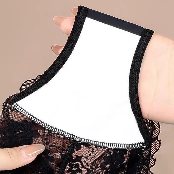 Culottes pour femmes, sous-vêtements sexy en satin lisse et confortable, décoration nœud papillon, motif floral en dentelle, respirant, grande taille