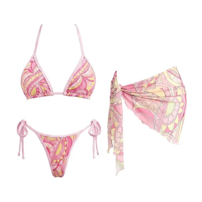 Maillot de bain col licou, Bikini, Sexy, Push Up, pour femmes, Bandeau, coupe haute, vêtements de plage, nouvelle collection, 2026