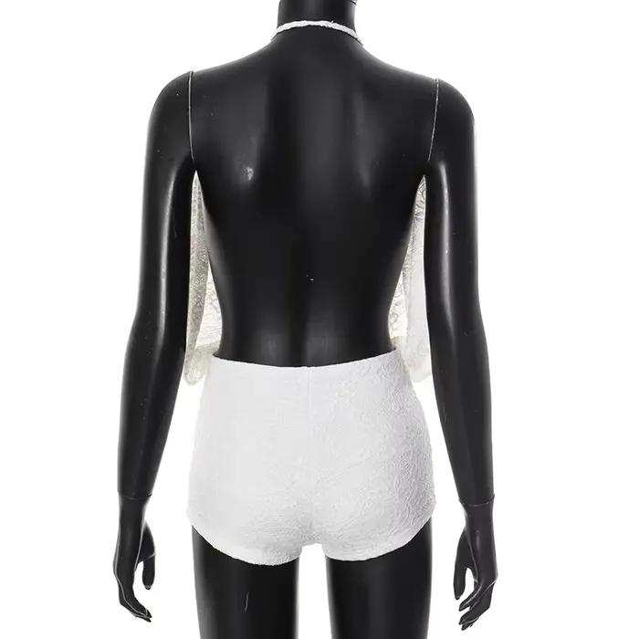 Combinaison sexy en dentelle ajourée pour femme