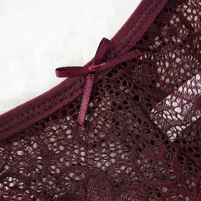 3 pièces culottes pour sous-vêtements de femme Sexy dentelle creuse respirant