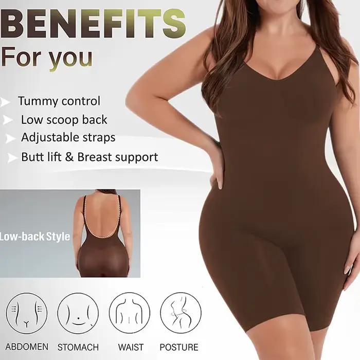 Combinaison dos nu sans couture, combinaison amincissante, vêtements en saillie à couverture complète, cuisse mince, corps imbibé, bas du corps, shaper, tambours chauds, nouveau