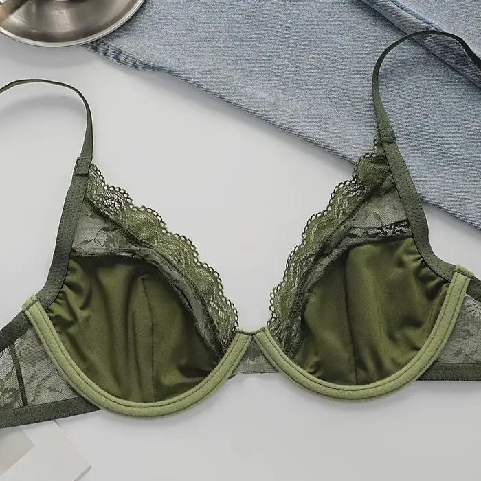 Soutien-gorge sexy en dentelle florale pour femme