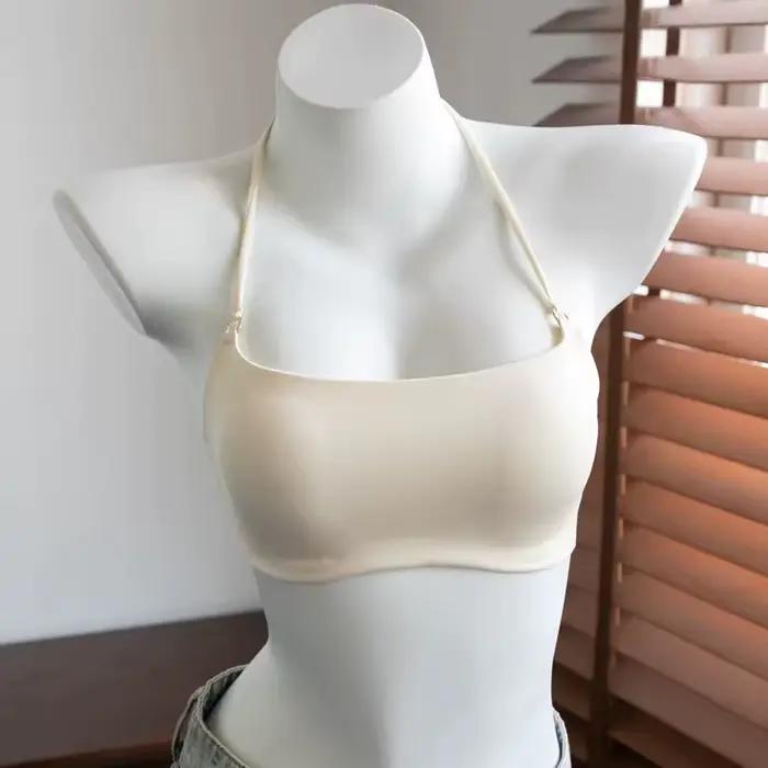 Soutien-gorge Halter sans couture et sans dos pour femme