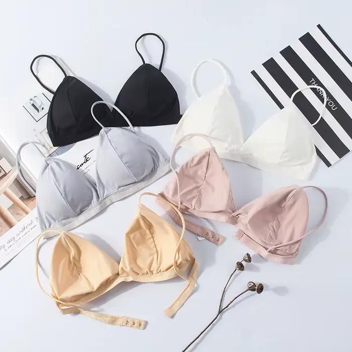 Soutien-gorge en V profond avec coussretours de poitrine pour femme, bralette astronomique, haut à bretelles, soutien-gorge français, coupe triangle, sous-vêtements doux, lingerie sexy, bh