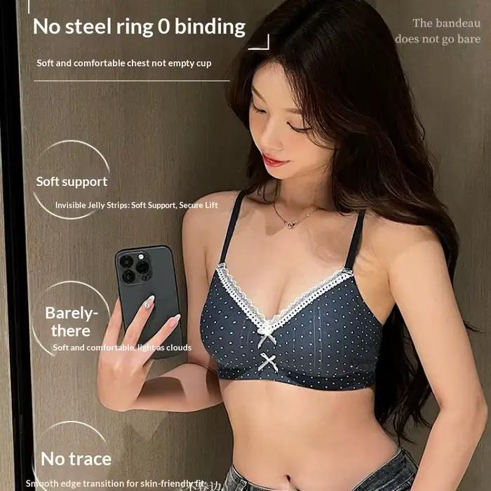 Soutien-gorge léger en dentelle florale pour femme - Soutien pour petites poitrines