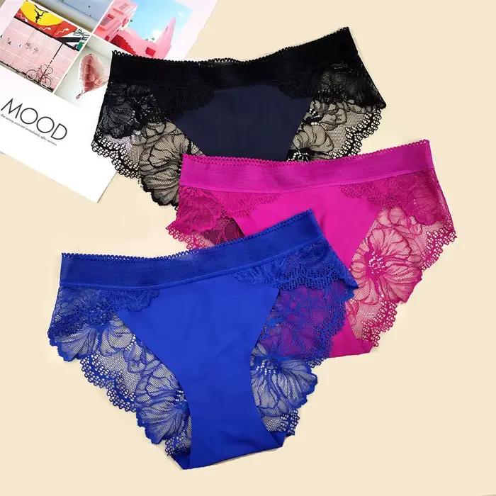 Culotte en dentelle sans couture pour femmes