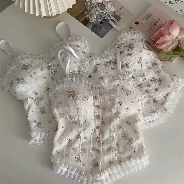 Bretelles de style corset en dentelle française