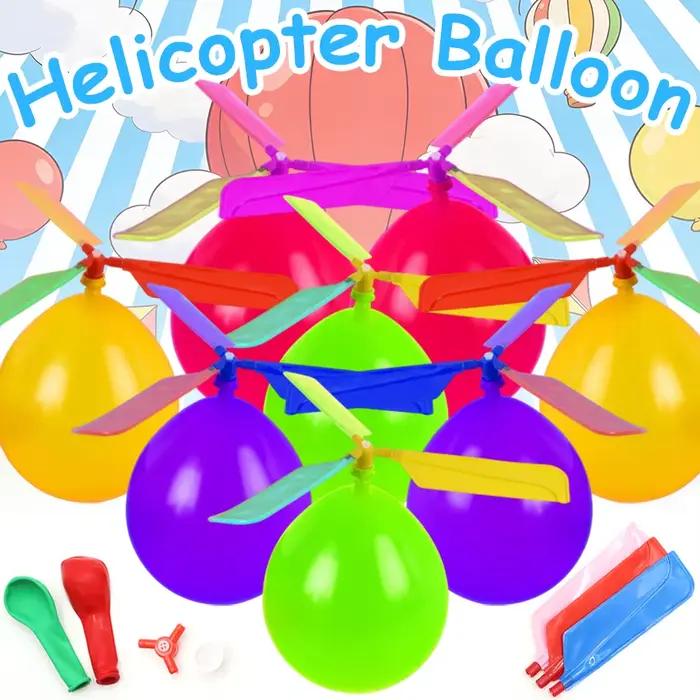3/6 pièces DIY hélicoptère ballon volant | Modèle de vol en plein air avec hélice spirale, artisanat créatif fait main et cadeaux de fête