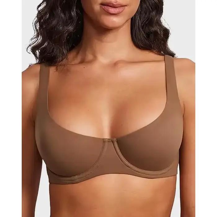 Soutien-gorge balconnet sans couture avec armatures